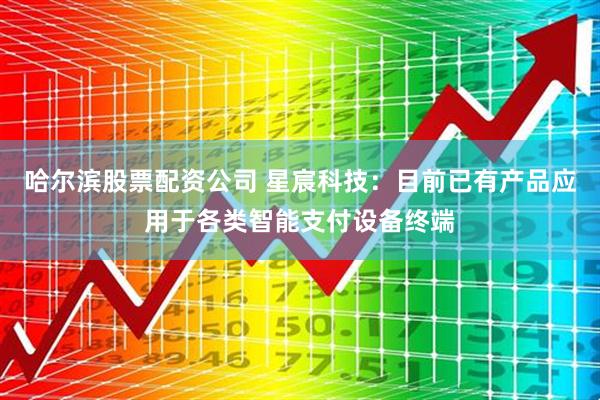 哈尔滨股票配资公司 星宸科技：目前已有产品应用于各类智能支付设备终端