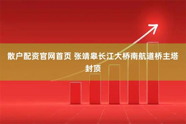 散户配资官网首页 张靖皋长江大桥南航道桥主塔封顶